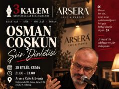 Osman Coşkun, 25 Eylül’de Tekirdağ’da şiirseverlerle buluşuyor